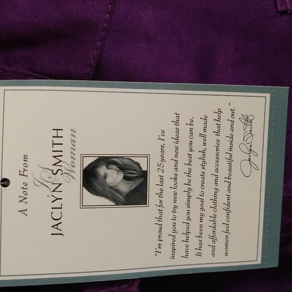 Jaclyn Smith Purple Button Down Sz 2X - Picture 10 of 12